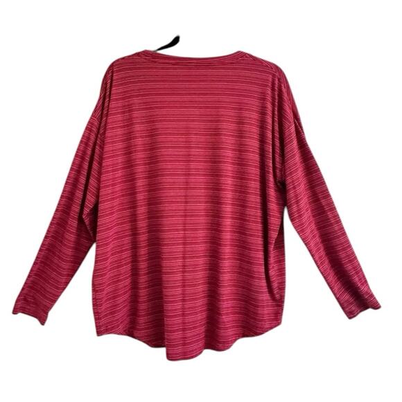 Athleta Cloudlight Stratus Striped Top #657835 Pink/Raspberry XL - Picture 5 of 7